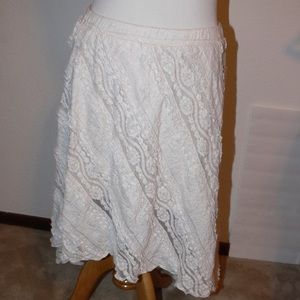 Hi-low Cream Skirt